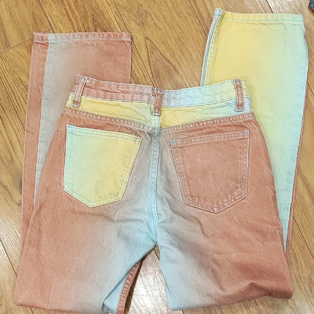 Zara Multicolor Gradient Jeans - image 3